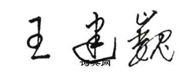 駱恆光王建巍草書個性簽名怎么寫