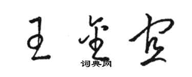 駱恆光王金宜草書個性簽名怎么寫