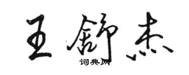 駱恆光王舒傑行書個性簽名怎么寫