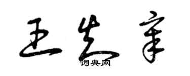 曾慶福王知章草書個性簽名怎么寫