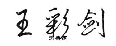 駱恆光王彩劍行書個性簽名怎么寫