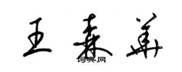 梁錦英王森華草書個性簽名怎么寫