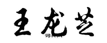 胡問遂王龍芝行書個性簽名怎么寫