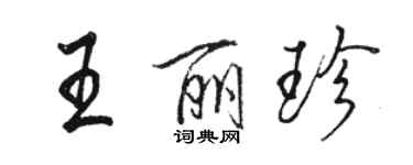 駱恆光王麗珍行書個性簽名怎么寫