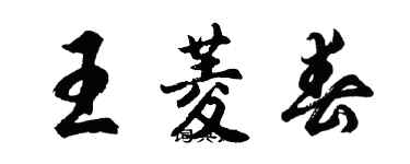 胡問遂王菱春行書個性簽名怎么寫