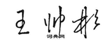 駱恆光王帥彬草書個性簽名怎么寫