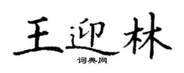 丁謙王迎林楷書個性簽名怎么寫