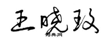 曾慶福王曉玫草書個性簽名怎么寫