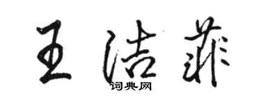 駱恆光王潔菲行書個性簽名怎么寫