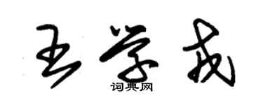 朱錫榮王學戎草書個性簽名怎么寫