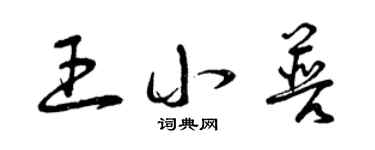 曾慶福王小普草書個性簽名怎么寫