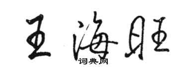 駱恆光王海旺行書個性簽名怎么寫