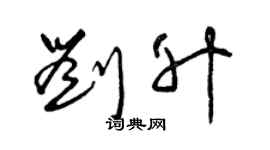 曾慶福劉升草書個性簽名怎么寫