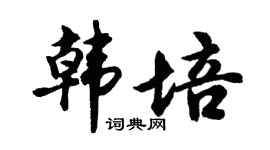 胡問遂韓培行書個性簽名怎么寫