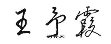 駱恆光王予霞行書個性簽名怎么寫