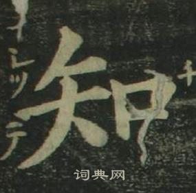 姜立綱四體千字文中知的寫法