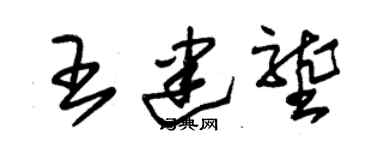 朱錫榮王建壟草書個性簽名怎么寫