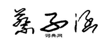 朱錫榮蔡子涵草書個性簽名怎么寫