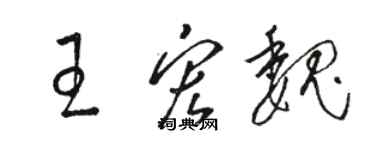 駱恆光王宏魏草書個性簽名怎么寫