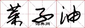 朱錫榮菜子油草書怎么寫