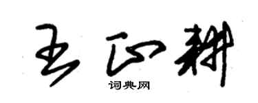 朱錫榮王正耕草書個性簽名怎么寫