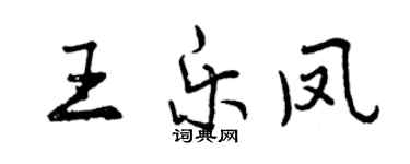 曾慶福王樂鳳行書個性簽名怎么寫