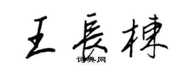 王正良王長棟行書個性簽名怎么寫