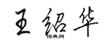 駱恆光王紹華行書個性簽名怎么寫