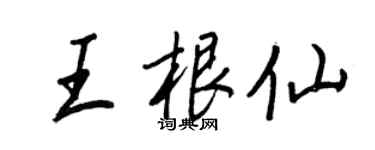 王正良王根仙行書個性簽名怎么寫