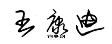 朱錫榮王康迪草書個性簽名怎么寫