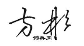 駱恆光方彬草書個性簽名怎么寫