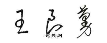 駱恆光王良蔓草書個性簽名怎么寫