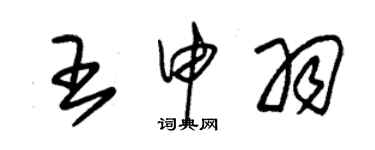 朱錫榮王申羽草書個性簽名怎么寫