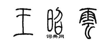 陳墨王昭雲篆書個性簽名怎么寫