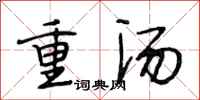 段相林重湯行書怎么寫