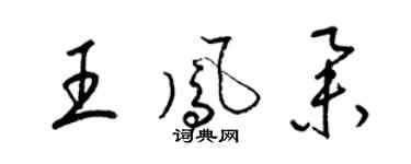 梁錦英王鳳舉草書個性簽名怎么寫