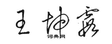 駱恆光王坤霞草書個性簽名怎么寫