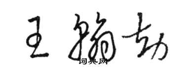 駱恆光王翰劫草書個性簽名怎么寫