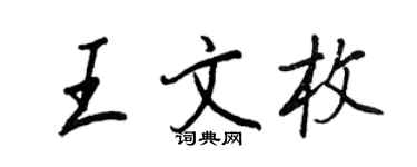 王正良王文枚行書個性簽名怎么寫