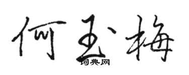 駱恆光何玉梅行書個性簽名怎么寫