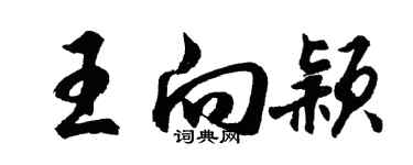 胡問遂王向穎行書個性簽名怎么寫