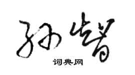 駱恆光孫智草書個性簽名怎么寫