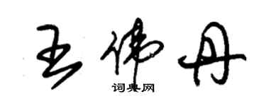 朱錫榮王偉丹草書個性簽名怎么寫