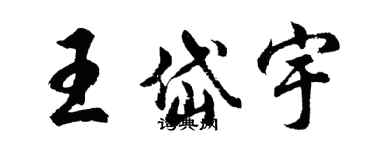 胡問遂王岱宇行書個性簽名怎么寫