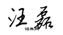 王正良汪磊行書個性簽名怎么寫