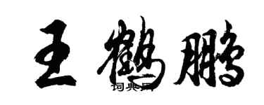 胡問遂王鶴鵬行書個性簽名怎么寫