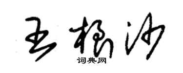 朱錫榮王根沙草書個性簽名怎么寫