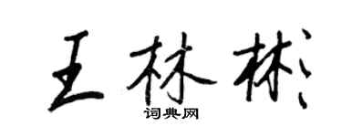 王正良王林彬行書個性簽名怎么寫