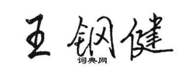 駱恆光王鋼健行書個性簽名怎么寫