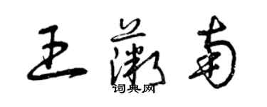 曾慶福王薇南草書個性簽名怎么寫